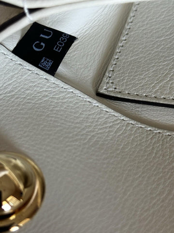Gucci Blondie Calf Leather White Mini Shoulder Crossbody Bag Italy 698643 NWT