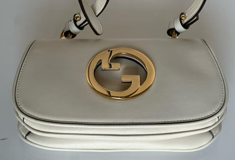Gucci Blondie Calf Leather White Mini Shoulder Crossbody Bag Italy 698643 NWT