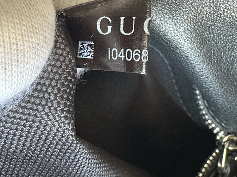 Gucci Blondie Leather Jumbo G Black Shoulder Bag Italy 751518 NWT