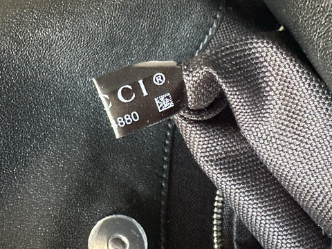 Gucci Blondie Leather Jumbo G Black Shoulder Bag Italy 751518 NWT