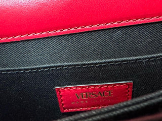 Versace Gold Medusa Head Calf Leather Dark Red Shoulder Bag 1020716 NWT $2100