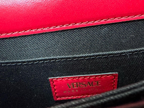 Versace Gold Medusa Head Calf Leather Dark Red Shoulder Bag 10120716 NWT $2100