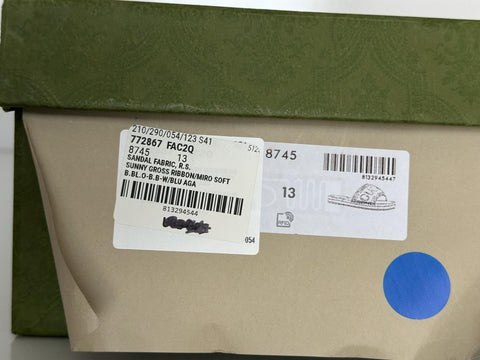 Gucci Men's Multicolor Espadrille Sandals 13.5 US (Gucci 13) 772867 NWT