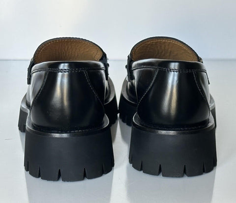 Gucci GG Cordovan Lux Leather Black Moccasin Shoes 6.5 US (Gucci 6) 752093 NIB
