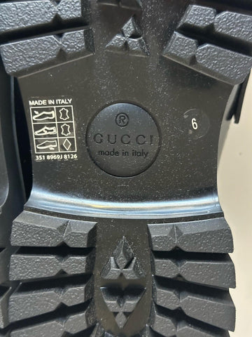 Gucci GG Cordovan Lux Leather Black Moccasin Shoes 6.5 US (Gucci 6) 752093 NIB