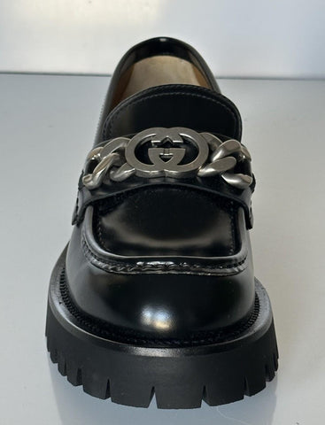 Gucci GG Cordovan Lux Leather Black Moccasin Shoes 6.5 US (Gucci 6) 752093 NIB