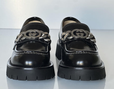 Gucci GG Cordovan Lux Leather Black Moccasin Shoes 6.5 US (Gucci 6) 752093 NIB
