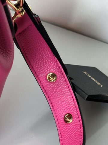 Versace Virtus Grainy Calf Small Pink Top Handle Bag 1015556 IT NWT $2100