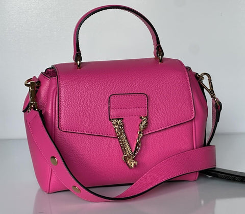 Versace Virtus Grainy Calf Small Pink Top Handle Bag 1015556 IT NWT $2100