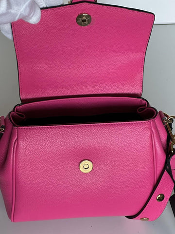 Versace Virtus Grainy Calf Small Pink Top Handle Bag 1015556 IT NWT $2100