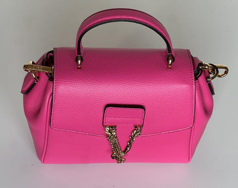 Versace Virtus Grainy Calf Small Pink Top Handle Bag 1015556 IT NWT $2100