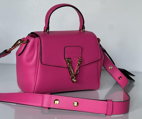 Versace Virtus Grainy Calf Small Pink Top Handle Bag 1015556 IT NWT $2100