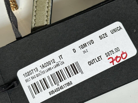 Versace Medusa Head Quilted Lamb Leather Belt Bag Green 1002884 IT NWT $1600