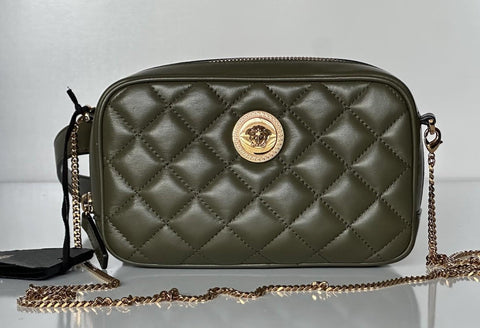 Versace Medusa Head Quilted Lamb Leather Belt Bag Green 1002884 IT NWT $1600
