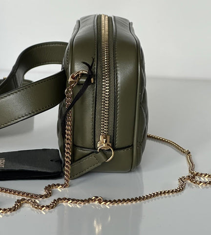 Versace Medusa Head Quilted Lamb Leather Belt Bag Green 1002884 IT NWT $1600