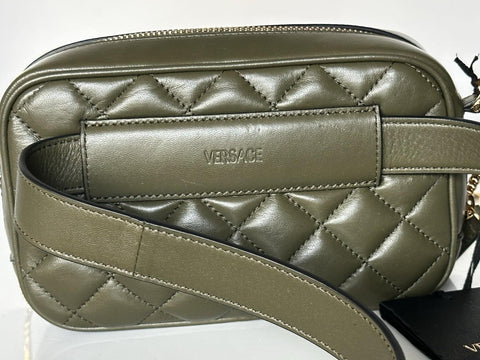 Versace Medusa Head Quilted Lamb Leather Belt Bag Green 1002884 IT NWT $1600