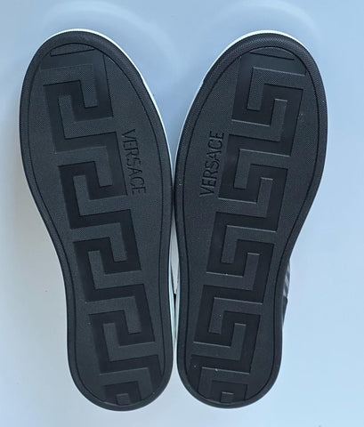 Versace Greca Men’s Leather Black/Charcoal Sneakers 11.5 US (44.5) 1013377 NIB