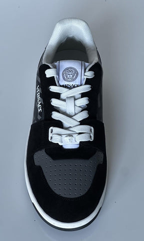 Versace Greca Men’s Leather Black/Charcoal Sneakers 11.5 US (44.5) 1013377 NIB