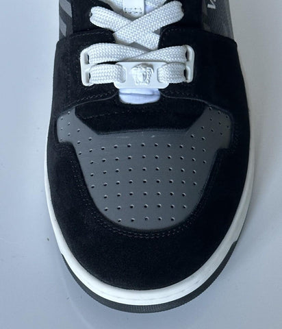 Versace Greca Men’s Leather Black/Charcoal Sneakers 14 US (47) 1013377 NIB