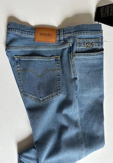 Versace Men’s Stretch Denim Blue Jeans 40 US 1011693 NWT $800