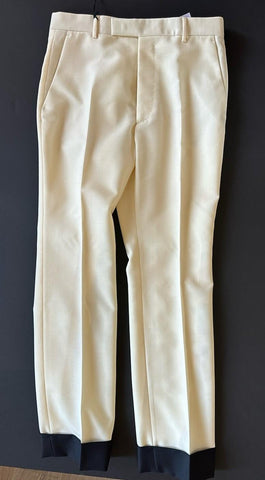 Gucci Men’s Panama Wool Mohair White Dress Pants 30 US (46 Eu) Italy 719376 NWT