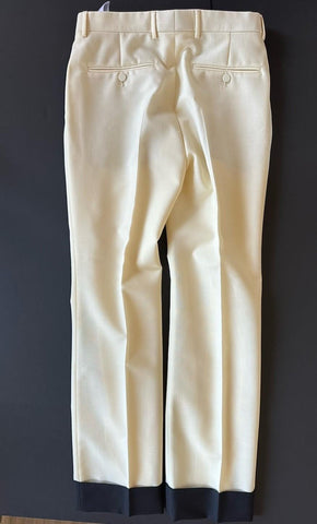 Gucci Men’s Panama Wool Mohair White Dress Pants 30 US (46 Eu) Italy 719376 NWT