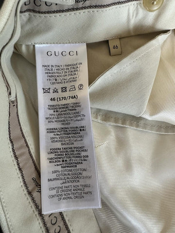 Gucci Men’s Panama Wool Mohair White Dress Pants 30 US (46 Eu) Italy 719376 NWT