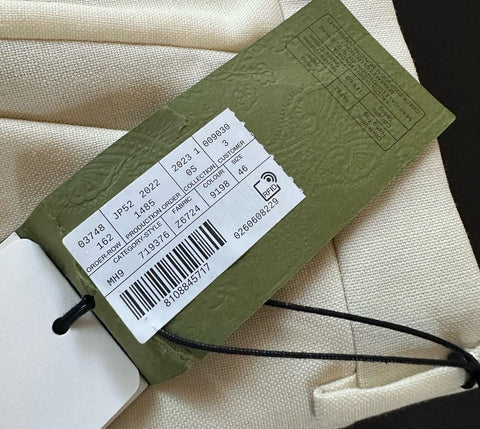 Gucci Men’s Panama Wool Mohair White Dress Pants 30 US (46 Eu) Italy 719376 NWT