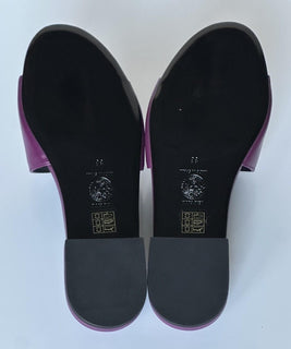VERSACE Gold Medusa Women's Plum Sandals 8 US (38 Euro) 1019229 Spain NIB
