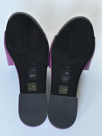 VERSACE Gold Medusa Women's Plum Sandals 8.5 US (38.5 Euro) 1019229 Spain NIB