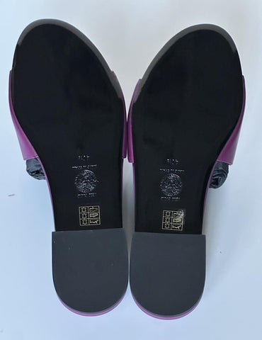 VERSACE Gold Medusa Women's Plum Sandals 10.5 US (40.5 Euro) 1019229 Spain NIB