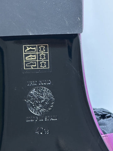 VERSACE Gold Medusa Women's Plum Sandals 10.5 US (40.5 Euro) 1019229 Spain NIB