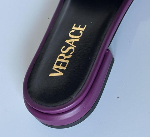 VERSACE Gold Medusa Women's Plum Sandals 10.5 US (40.5 Euro) 1019229 Spain NIB