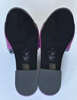 VERSACE Gold Medusa Women's Plum Sandals 10 US (40 Euro) 1019229 Spain NIB
