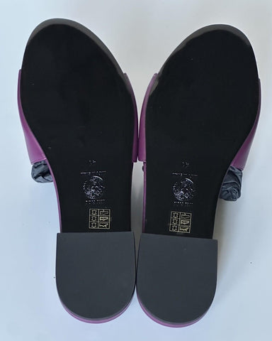 VERSACE Gold Medusa Women's Plum Sandals 11 US (41 Euro) 1019229 Spain NIB