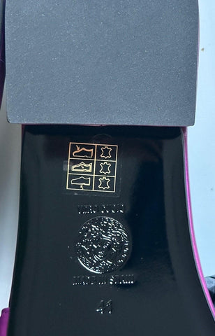 VERSACE Gold Medusa Women's Plum Sandals 11 US (41 Euro) 1019229 Spain NIB