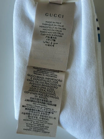 Gucci GG Logo Socks White Size Medium Made in Italy 676824 NWT