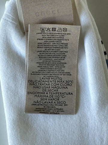 Gucci GG Logo Socks White Size Medium Made in Italy 676824 NWT