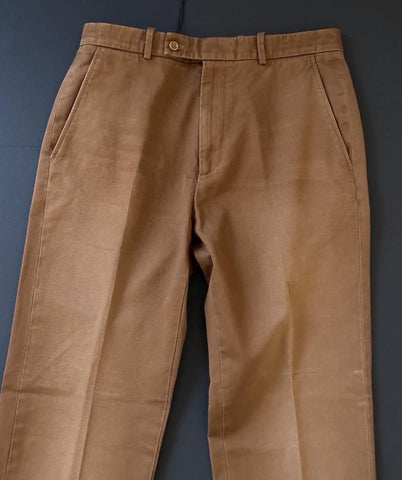Gucci Men’s Stiff Cotton Drill Treated Pants Brown 30 US (46 Euro) IT 705867 NWT