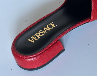 VERSACE Gold Medusa Women's Dark Red Sandals 8 US (38 Euro) 1014748 Spain NIB