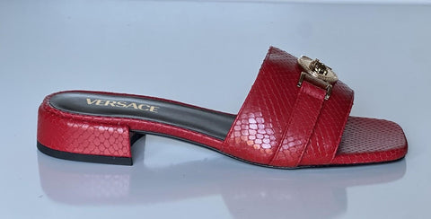 VERSACE Gold Medusa Women's Dark Red Sandals 9 US (39 Euro) 1014748 Spain NIB