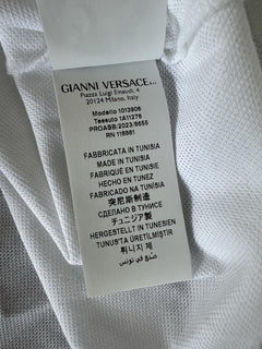 Versace White Piquet Cotton Polo Shirt 2XL 1013906 NWT $800