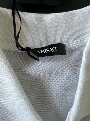 Versace White Piquet Cotton Polo Shirt 4XL 1013906 NWT $800