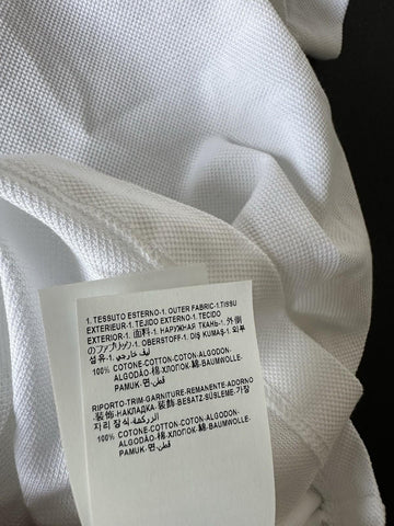 Versace White Piquet Cotton Polo Shirt 5XL 1013906 NWT $800