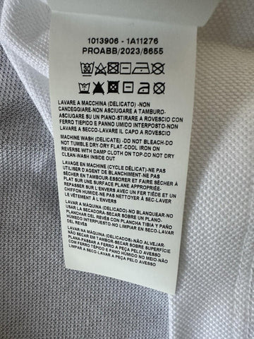 Versace White Piquet Cotton Polo Shirt 5XL 1013906 NWT $800