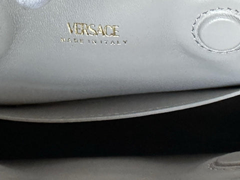 Versace Medusa Gray Leather Small Top Handle Bag 1013169 IT NWT $2190