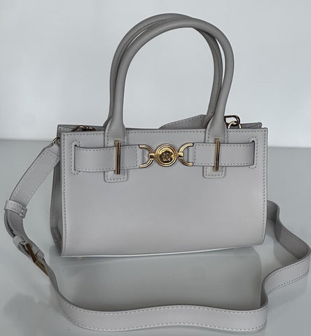 Versace Medusa Gray Leather Small Top Handle Bag 1013169 IT NWT $2190
