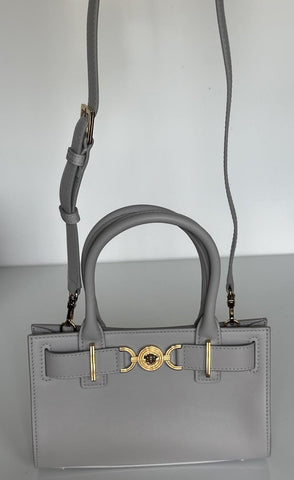 Versace Medusa Gray Leather Small Top Handle Bag 1013169 IT NWT $2190