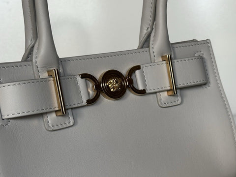 Versace Medusa Gray Leather Small Top Handle Bag 1013169 IT NWT $2190