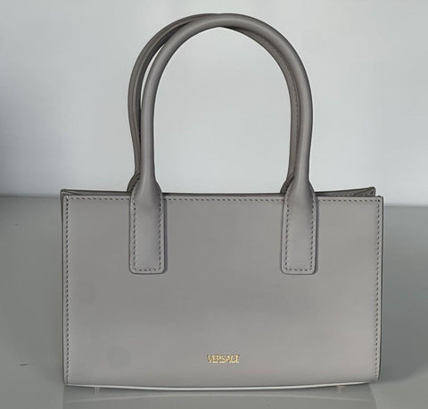 Versace Medusa Gray Leather Small Top Handle Bag 1013169 IT NWT $2190